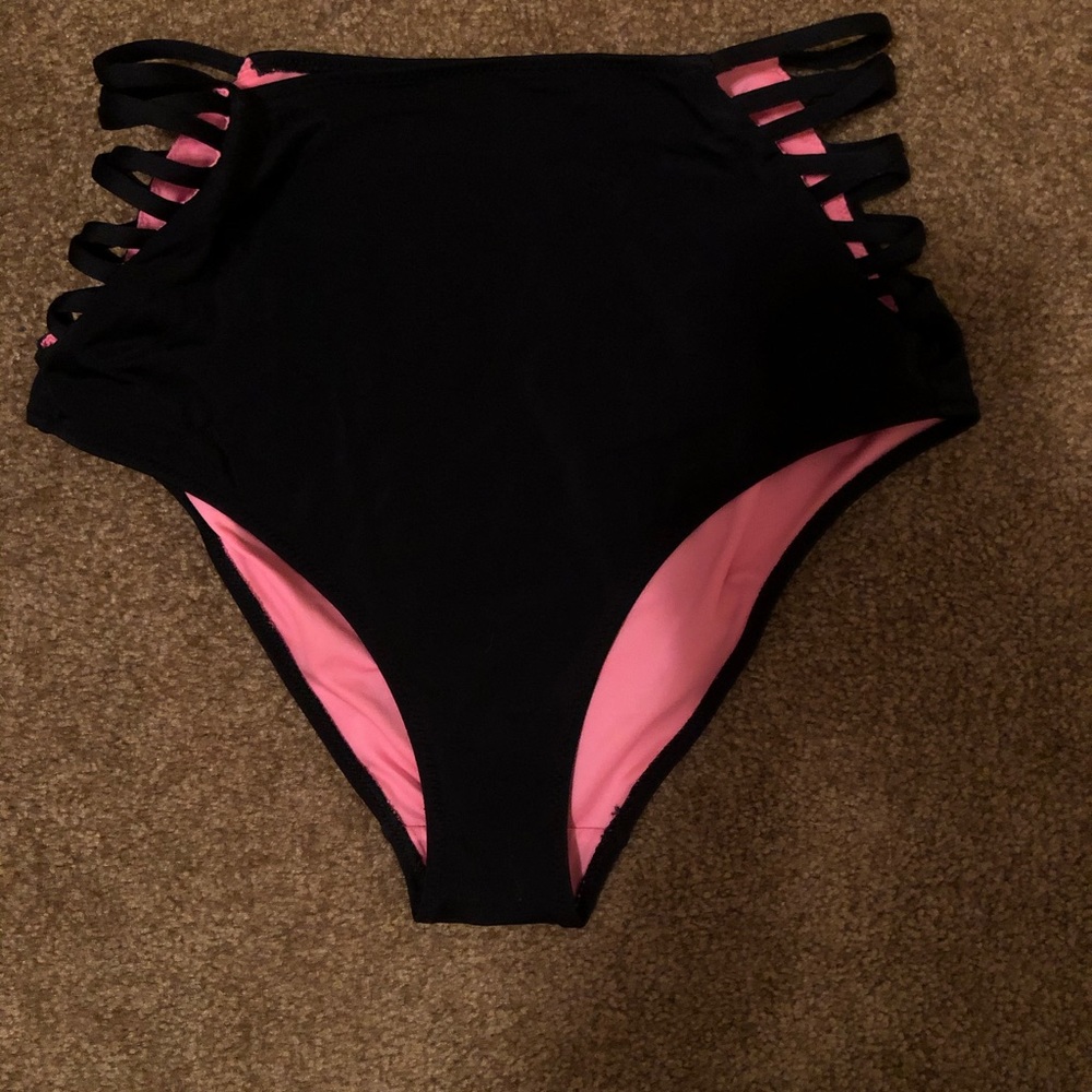 Cute PINK black bathing suit bottoms